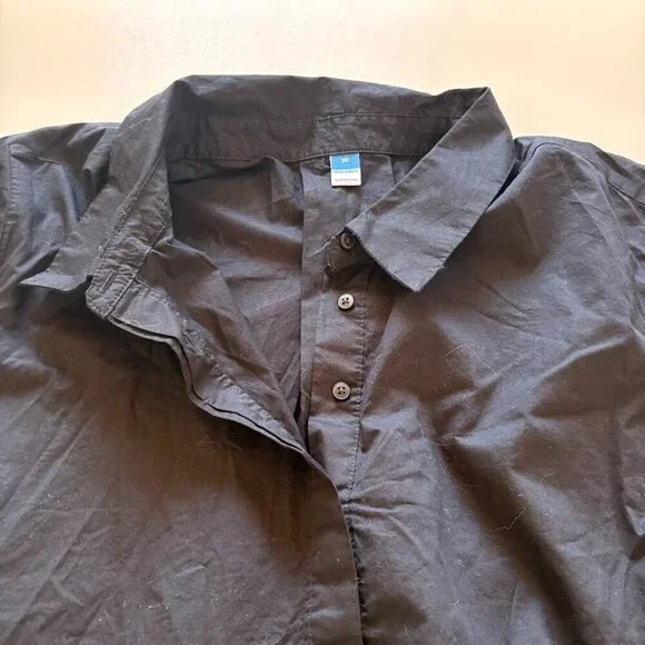 NWT Old Navy Mini Shirt Dress Black 100% Cotton - Picture 5 of 11